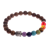 Amader 8mm New Natural Wood Beads Bracelets Men Black Ethinc Meditation White Bracelet Women Prayer Jewelry Yoga Bracelet Homme