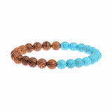 Amader 8mm New Natural Wood Beads Bracelets Men Black Ethinc Meditation White Bracelet Women Prayer Jewelry Yoga Bracelet Homme