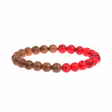Amader 8mm New Natural Wood Beads Bracelets Men Black Ethinc Meditation White Bracelet Women Prayer Jewelry Yoga Bracelet Homme