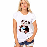 1pcs Women Summer T-Shirts Female T-Shirts Top Short Sleeve Panda Women T-shirt Hot Sale New Arrival