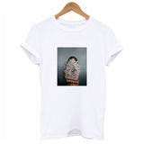 2019 SUMMER New Harajuku Aesthetics Tshirt Sexy Flowers Feather Print Short Sleeve Tops & Tees Fashion Casual Couple T Shirt