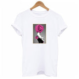 2019 SUMMER New Harajuku Aesthetics Tshirt Sexy Flowers Feather Print Short Sleeve Tops & Tees Fashion Casual Couple T Shirt