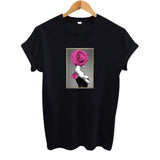 2019 SUMMER New Harajuku Aesthetics Tshirt Sexy Flowers Feather Print Short Sleeve Tops & Tees Fashion Casual Couple T Shirt