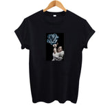 2019 SUMMER New Harajuku Aesthetics Tshirt Sexy Flowers Feather Print Short Sleeve Tops & Tees Fashion Casual Couple T Shirt