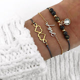 30 Styles Mix Lotus Shell Turtle Heart Wave LOVE Crystal Marble Stone Bracelets for Women Boho Tassel Bracelet Jewelry Wholesale