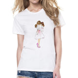Women T Shirt Mama and Kids Happy Time Holiday Mothers Day Tshirt Gift for Mom Tee T-shirt Good Quality Cotton Casual Camiseta