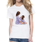 Women T Shirt Mama and Kids Happy Time Holiday Mothers Day Tshirt Gift for Mom Tee T-shirt Good Quality Cotton Casual Camiseta