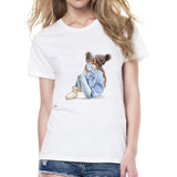 Women T Shirt Mama and Kids Happy Time Holiday Mothers Day Tshirt Gift for Mom Tee T-shirt Good Quality Cotton Casual Camiseta