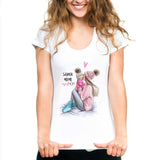 Women T Shirt Mama and Kids Happy Time Holiday Mothers Day Tshirt Gift for Mom Tee T-shirt Good Quality Cotton Casual Camiseta
