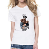 Women T Shirt Mama and Kids Happy Time Holiday Mothers Day Tshirt Gift for Mom Tee T-shirt Good Quality Cotton Casual Camiseta