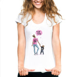 Women T Shirt Mama and Kids Happy Time Holiday Mothers Day Tshirt Gift for Mom Tee T-shirt Good Quality Cotton Casual Camiseta
